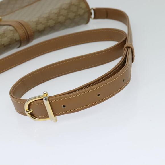 CELINE Macadam Canvas Shoulder Bag Pvc Leather Beige - Picture 7 of 13